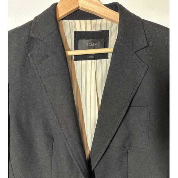 J. Crew Rhodes Black Wool Blazer Style E1037 Size 8 Tall Long Preppy Designer - Picture 2 of 15